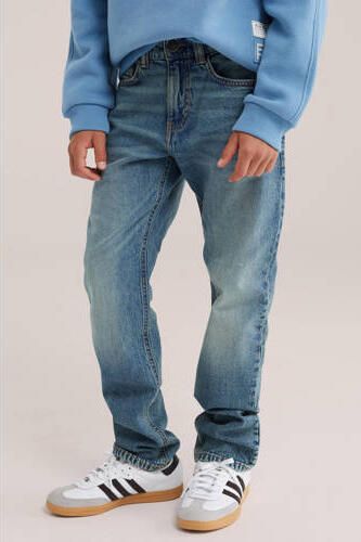 WE Fashion Blue Ridge waist regular fit jeans medium blue denim Blauw Effen - Foto 3