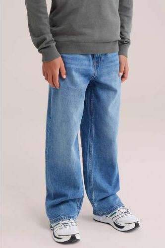 WE Fashion Blue Ridge wide leg jeans mediumblauw Jongens Denim Effen - Foto 3