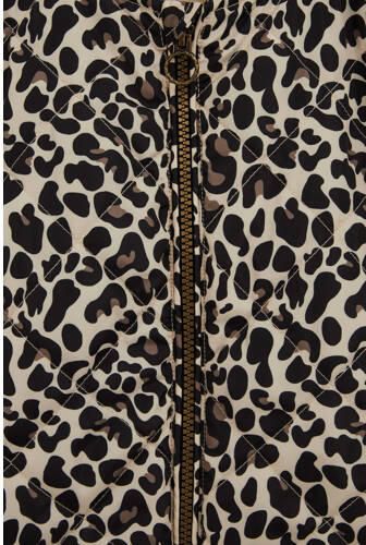 WE Fashion bomberjack beige Jas Meisjes Polyester Ronde hals Dierenprint - Foto 4