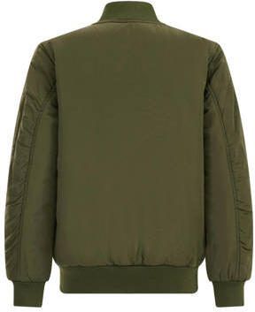 WE Fashion bomberjack zomer van gerecycled polyester kakigroen Jas Effen 98 104 - Foto 3
