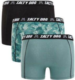 WE Fashion boxershort set van 3 mintgroen zwart Jongens Stretchkatoen 110 116