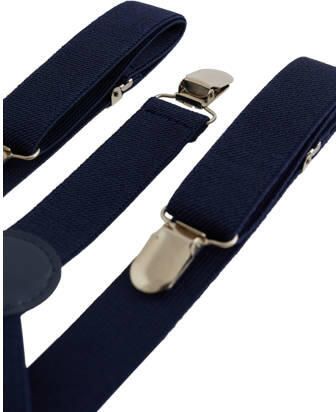 WE Fashion bretels donkerblauw Accessoire Jongens Polyester Effen - Foto 3