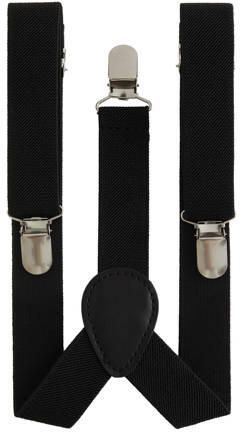 WE Fashion bretels zwart Accessoire Jongens Polyester Effen