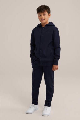 WE Fashion broek donkerblauw Jongens Katoen Effen 110 - Foto 3