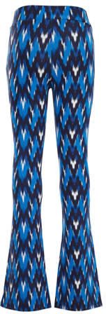 WE Fashion broek met all over print blauw Meisjes Viscose All over print 104
