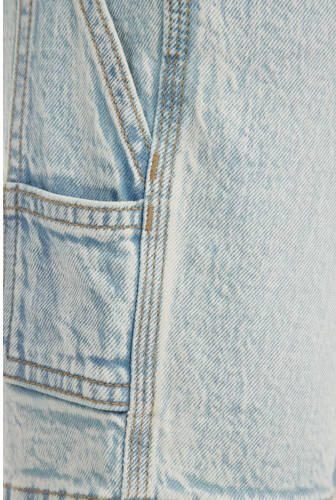 WE Fashion carpenter denim short Korte broek Blauw Effen 158