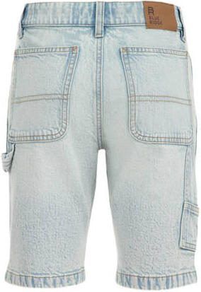 WE Fashion carpenter denim short Korte broek Blauw Effen 158 - Foto 3
