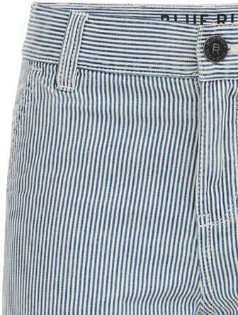 WE Fashion carpenter short met streep donkerblauw wit Korte broek Jongens Katoen 128 - Foto 3