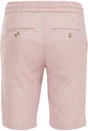 WE Fashion chino short lichtroze Korte broek Jongens Polyester Effen 104