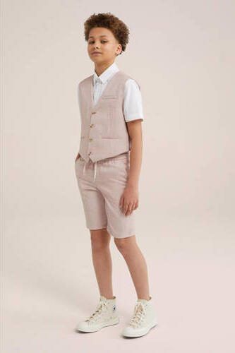 WE Fashion chino short lichtroze Korte broek Jongens Polyester Effen 104 - Foto 3
