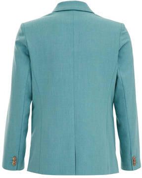 WE Fashion colbert aqua Blauw Jongens Polyester Reverskraag Effen 110 116 - Foto 3