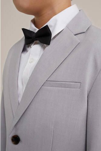 WE Fashion colbert lichtgrijs Jongens Polyester Reverskraag Effen 110 116 - Foto 3