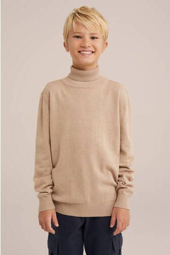 WE Fashion coltrui Beige Effen 122 128 | Trui van