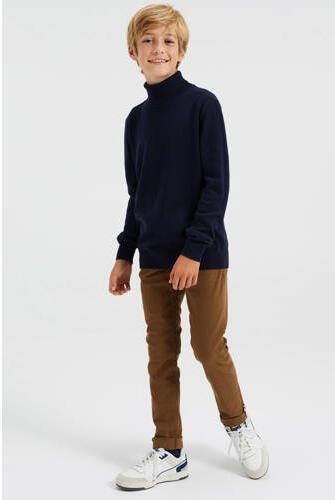 WE Fashion coltrui marine Blauw Effen 110 116 | Trui van - Foto 4