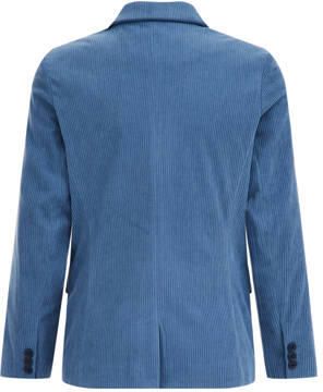 WE Fashion corduroy colbert blauw Effen 110 116 | Colbert van