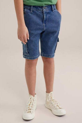 WE Fashion denim short medium blue denim Korte broek Blauw Effen 104 - Foto 2