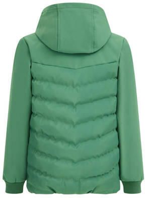 WE Fashion dun gewatteerde zomerjas ivy green Groen Jongens Polyester Capuchon 110 116