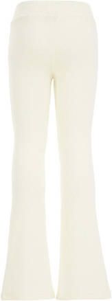 WE Fashion flared broek ecru Meisjes Polyester Effen 104