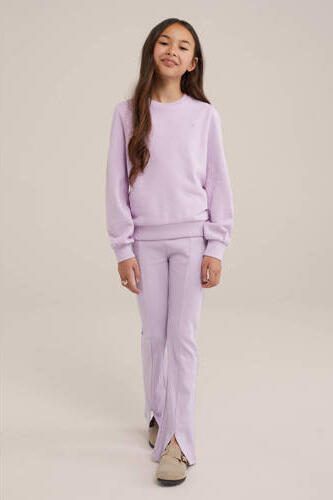 WE Fashion flared broek lila Paars Meisjes Stretchkatoen Effen 104 - Foto 2