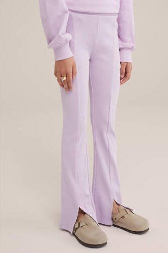 WE Fashion flared broek lila Paars Meisjes Stretchkatoen Effen 104 - Foto 3