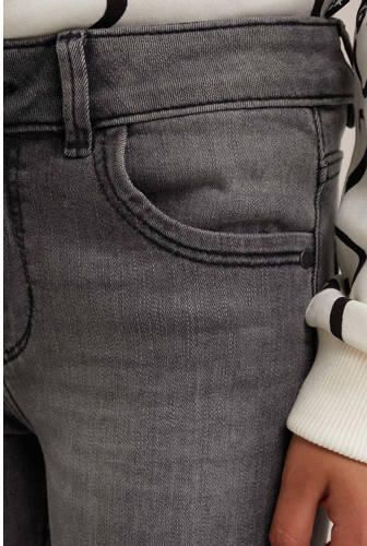 WE Fashion flared jeans dark grey Grijs Meisjes Stretchdenim 122 - Foto 3