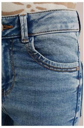 WE Fashion flared jeans used denim Blauw Meisjes Stretchkatoen Effen 158 - Foto 3