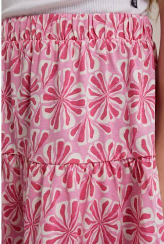 WE Fashion gebloemde rok roze wit Meisjes Katoen Bloemen 146 152 - Foto 2