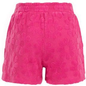 WE Fashion gebloemde sweatshort intense pink Korte broek Roze Meisjes Katoen 158 164 - Foto 3