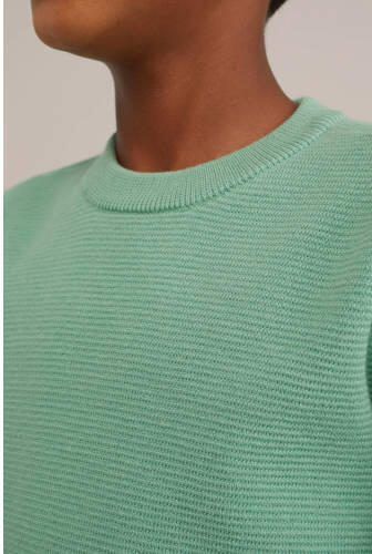 WE Fashion gebreide trui Groen Jongens Katoen Ronde hals Effen 170 176 - Foto 2