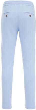 WE Fashion gemêleerde slim fit broek lichtblauw Jongens Polyester Melée 104 - Foto 3