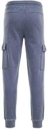 WE Fashion gemêleerde slim fit joggingbroek blauw Jongens Katoen Melée 104 - Foto 3