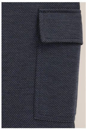 WE Fashion gemêleerde slim fit joggingbroek donkerblauw Jongens Polyester 146 - Foto 3