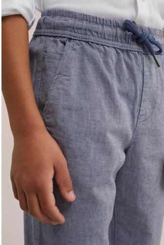 WE Fashion gemêleerde tapered fit broek grijs Jongens Stretchkatoen Melée 110 - Foto 2