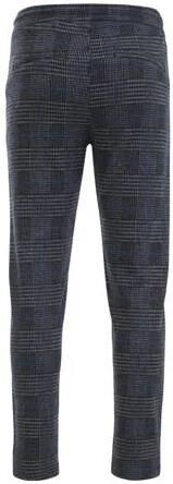 WE Fashion geruite slim fit broek grijs Jongens Polyester Ruit 164