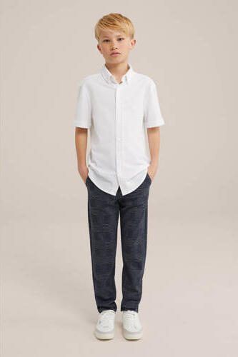 WE Fashion geruite slim fit broek grijs Jongens Polyester Ruit 164 - Foto 3