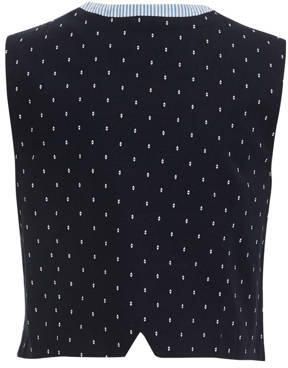 WE Fashion gestreept gilet blauw Jongens Katoen V-hals Streep 110 116
