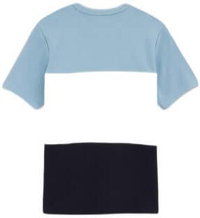 WE Fashion gestreept T-shirt blauw wit Jongens Katoen Ronde hals Streep 170 176
