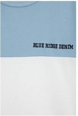 WE Fashion gestreept T-shirt blauw wit Jongens Katoen Ronde hals Streep 170 176 - Foto 3