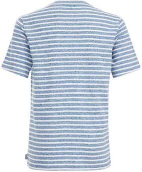 WE Fashion gestreept T-shirt morning blue Blauw Jongens Stretchkatoen Ronde hals 134 140 - Foto 3