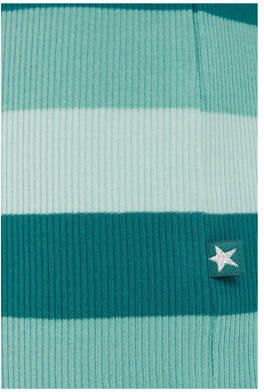 WE Fashion gestreepte longsleeve groen Meisjes Katoen Opstaande kraag Streep 146 152 - Foto 3