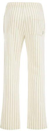 WE Fashion gestreepte straight fit broek ecru Jongens Katoen Streep 110 - Foto 1