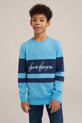 WE Fashion gestreepte sweater blauw Streep 122 128
