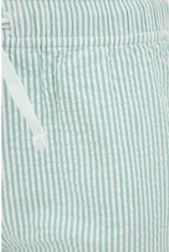 WE Fashion gestreepte tapered fit casual short groen wit Korte broek Jongens Katoen 104 - Foto 3