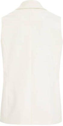 WE Fashion gilet offwhite Ecru Meisjes Katoen Reverskraag Effen 146 152