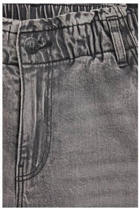 WE Fashion high waist straight fit jeans grey denim Grijs Effen 140 - Foto 3