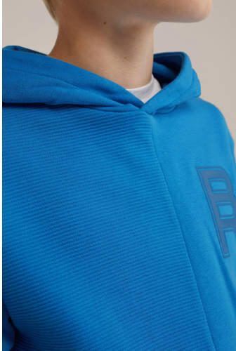 WE Fashion hoodie blauw Trui Jongens Katoen Capuchon Effen 110 116 - Foto 2