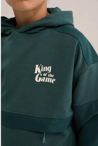 WE Fashion hoodie donkergroen Sweater Meerkleurig - Foto 3
