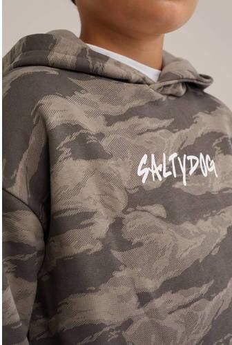 WE Fashion hoodie grijs Trui Jongens Sweat Capuchon All over print 122 128 - Foto 2