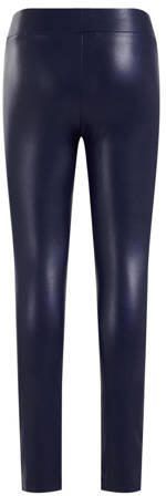 WE Fashion imitatieleren skinny broek donkerblauw Meisjes Imitatieleer 110 116 - Foto 5