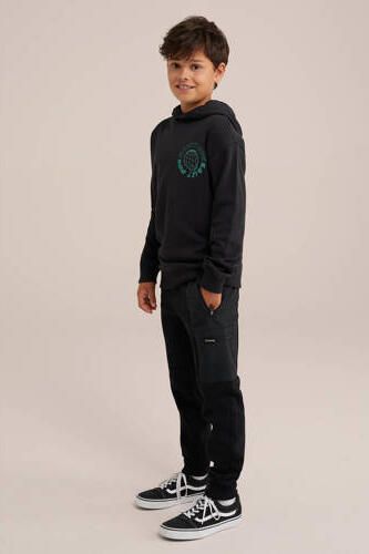 WE Fashion joggingbroek zwart Jongens Katoen Effen 164 - Foto 2